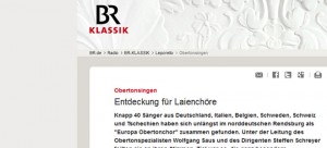 Europa-Obertonchor Bericht auf BR-KLASSIK 11.4.2013